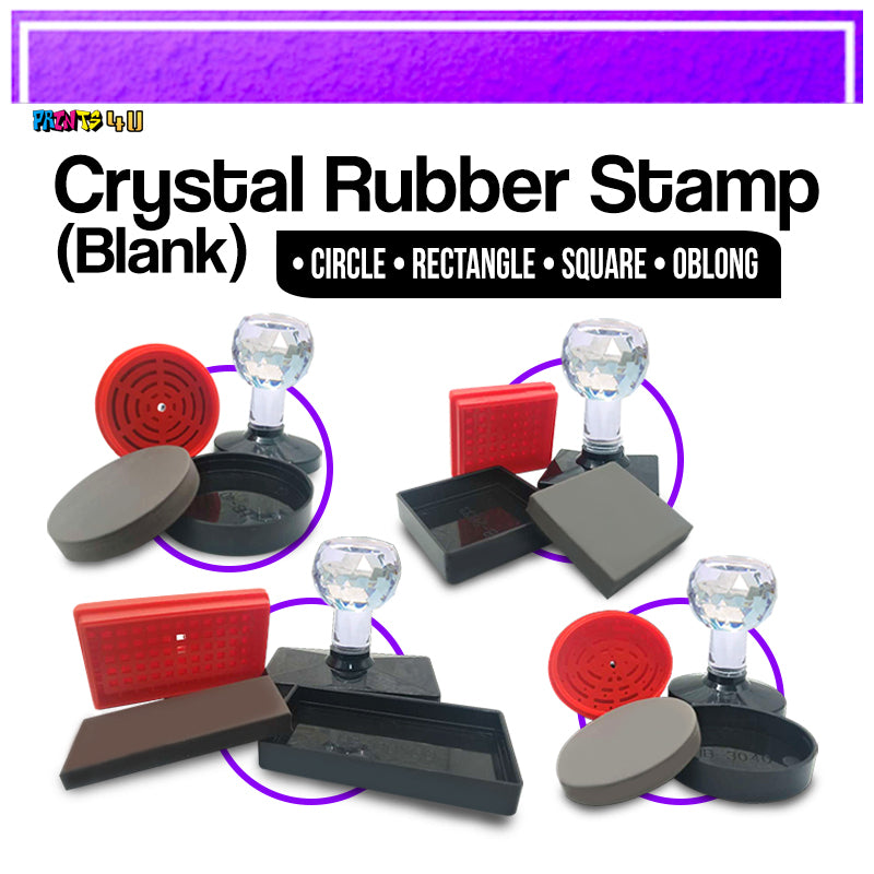 Blank Printable Photosensitive Crystal Rubber Stamp Pad And Case For School Company Use