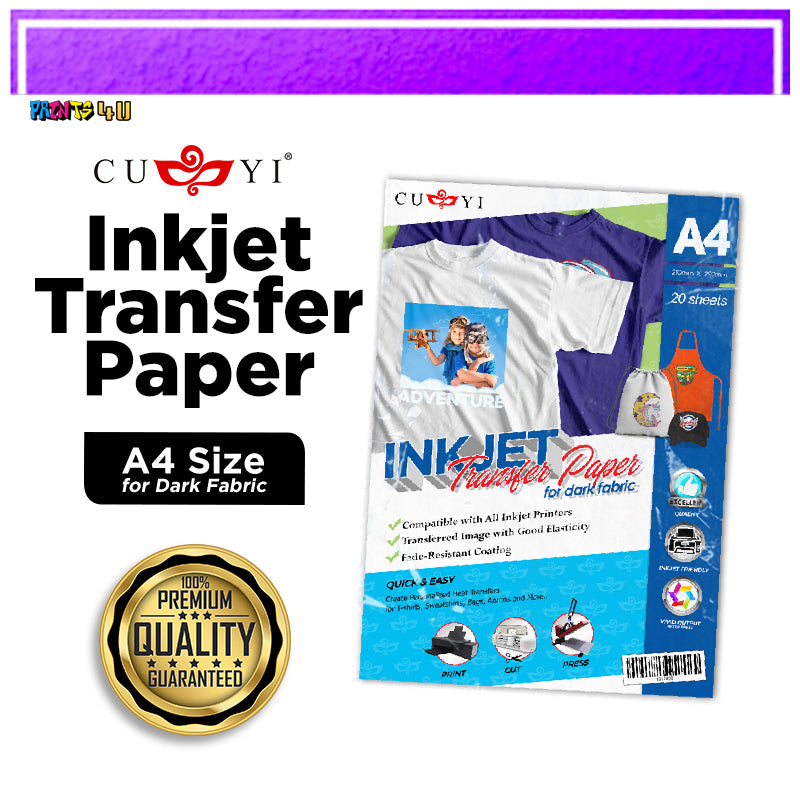 Cuyi Dark Transfer Paper A4 Size A3 20 Sheets
