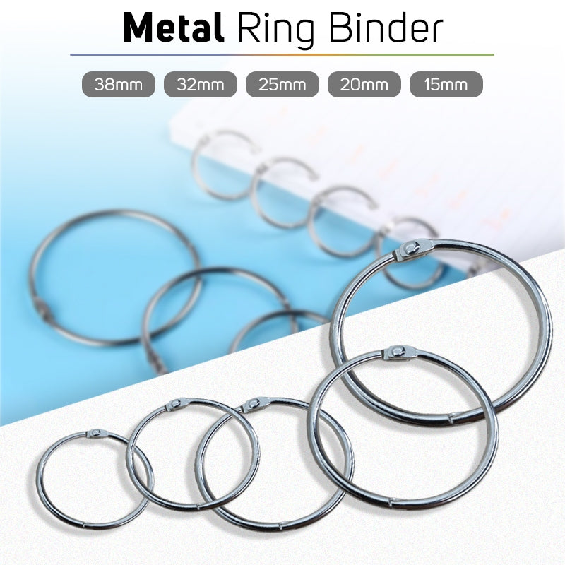 Metal Loose Leaf Book Binder Hoop Ring Handwork Multifunctional Keychain Circle Photo Album