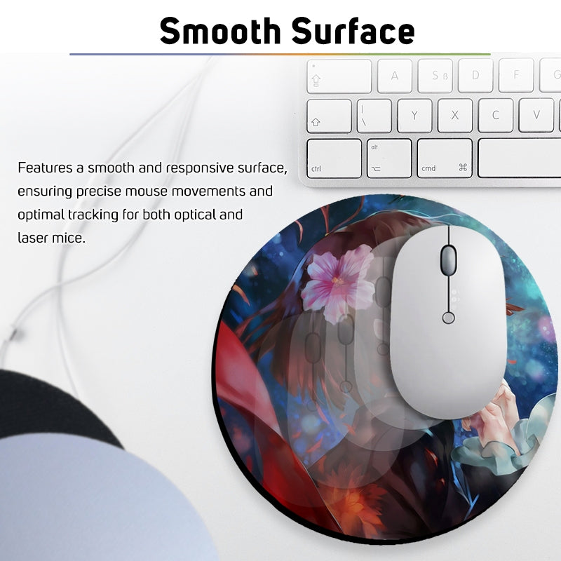 Circle Sublimation Printable Rubber Mouse Pad 3mm Plain White for Customize (Blanks)