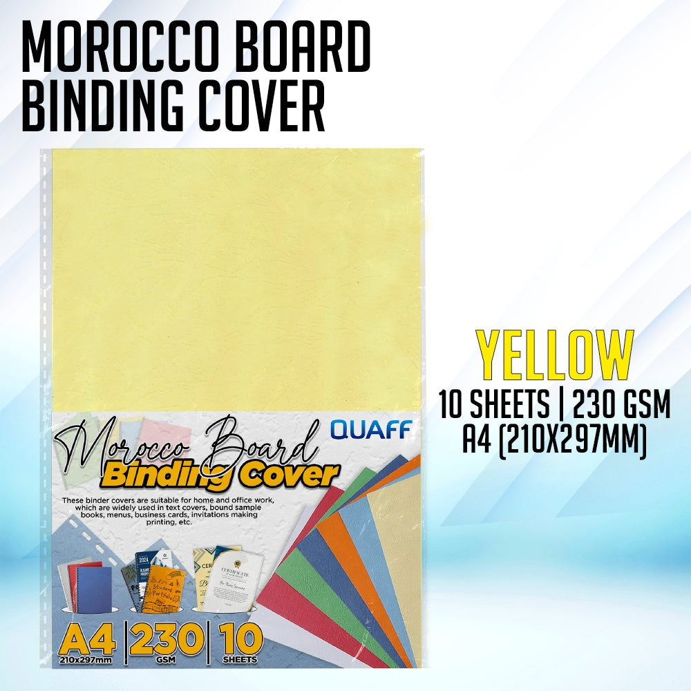Quaff Morocco Board Paper Binding Cover 230GSM 10Sheets Textured Cover