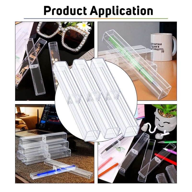Transparent Single Ballpen Case Clear Acrylic Ballpoint Pen Case for Giveaways