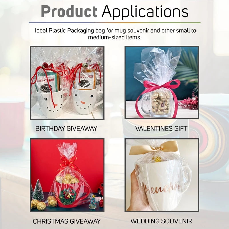 OPP Plastic Packaging for Mugs 7*10inch (50pcs)