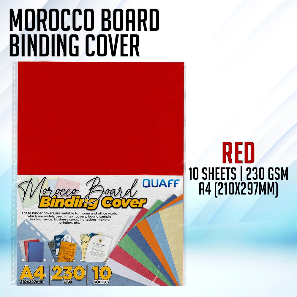 Quaff Morocco Board Paper Binding Cover 230GSM 10Sheets Textured Cover