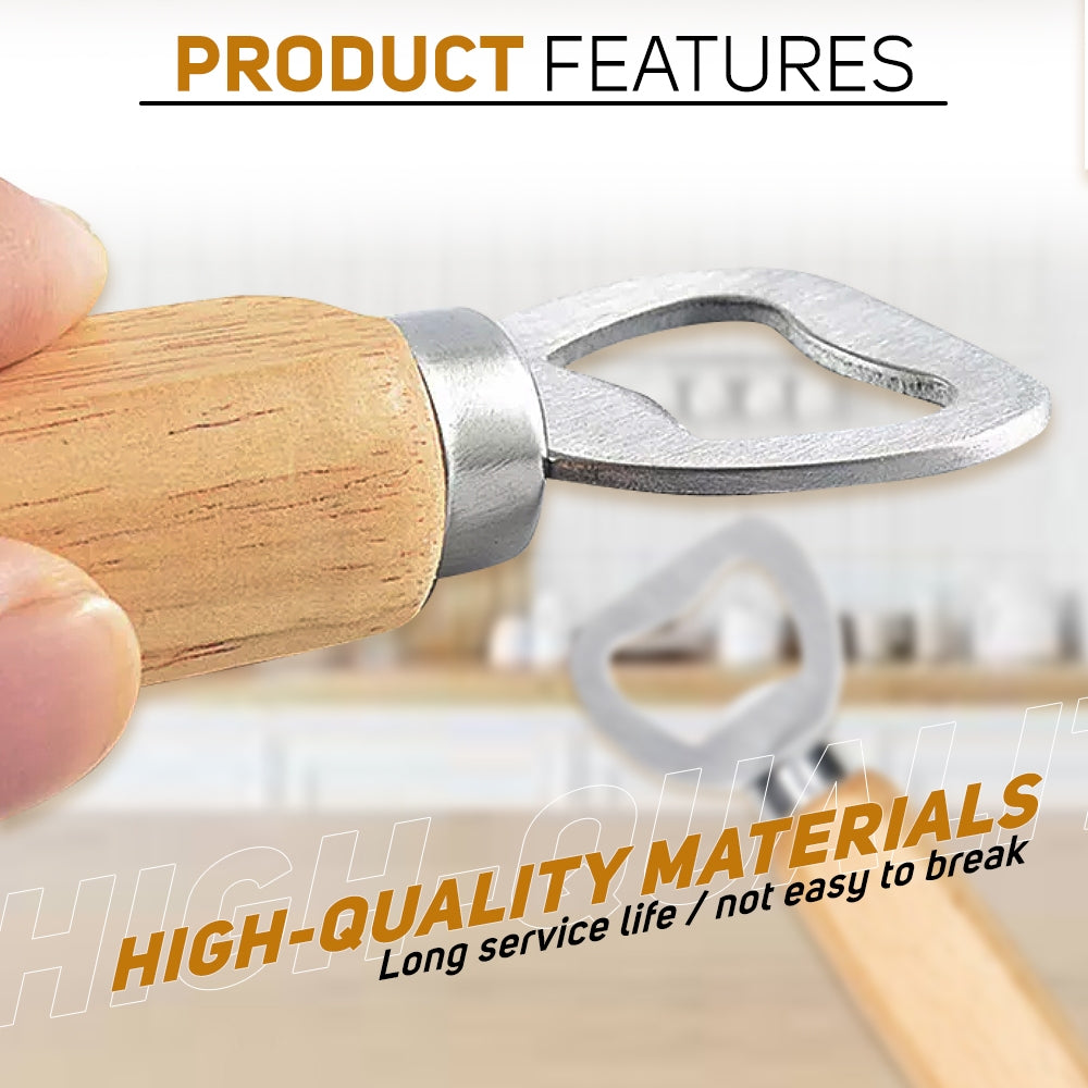 Solid Wood Handle Stainless Steel Bottle Opener