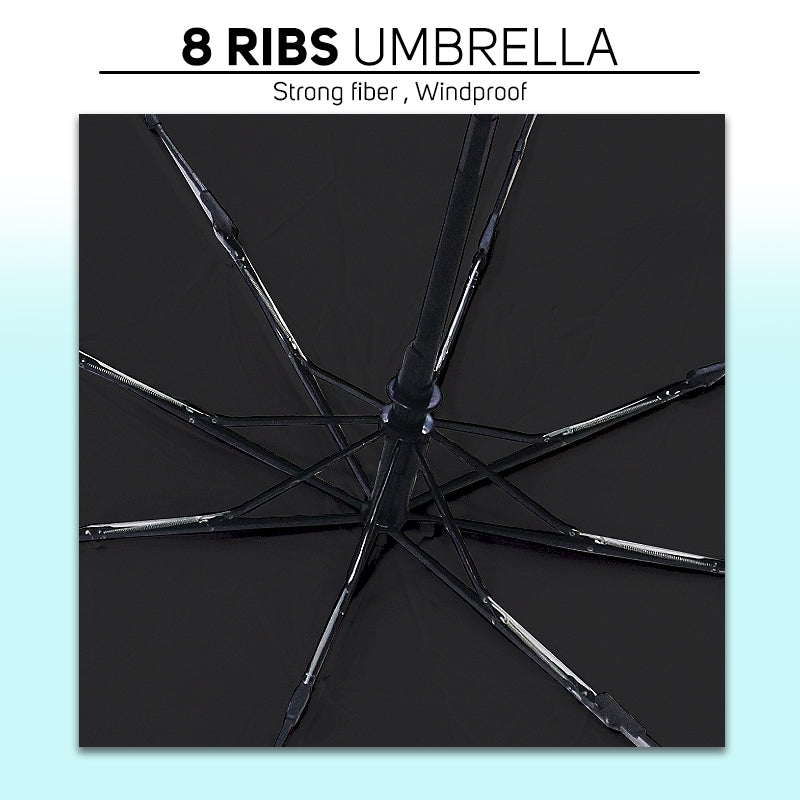 Black Foldable Umbrella Printable 3 Fold 8 Ribs Printable Umbrella