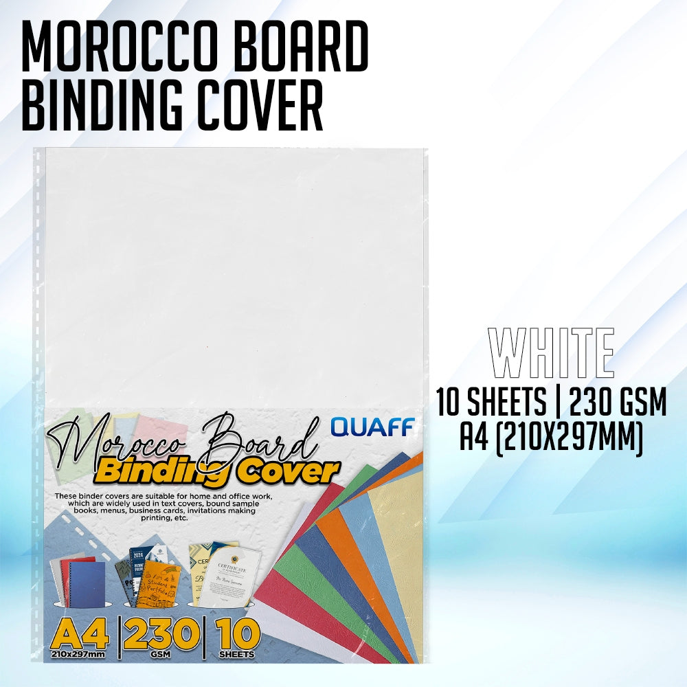 Quaff Morocco Board Paper Binding Cover 230GSM 10Sheets Textured Cover