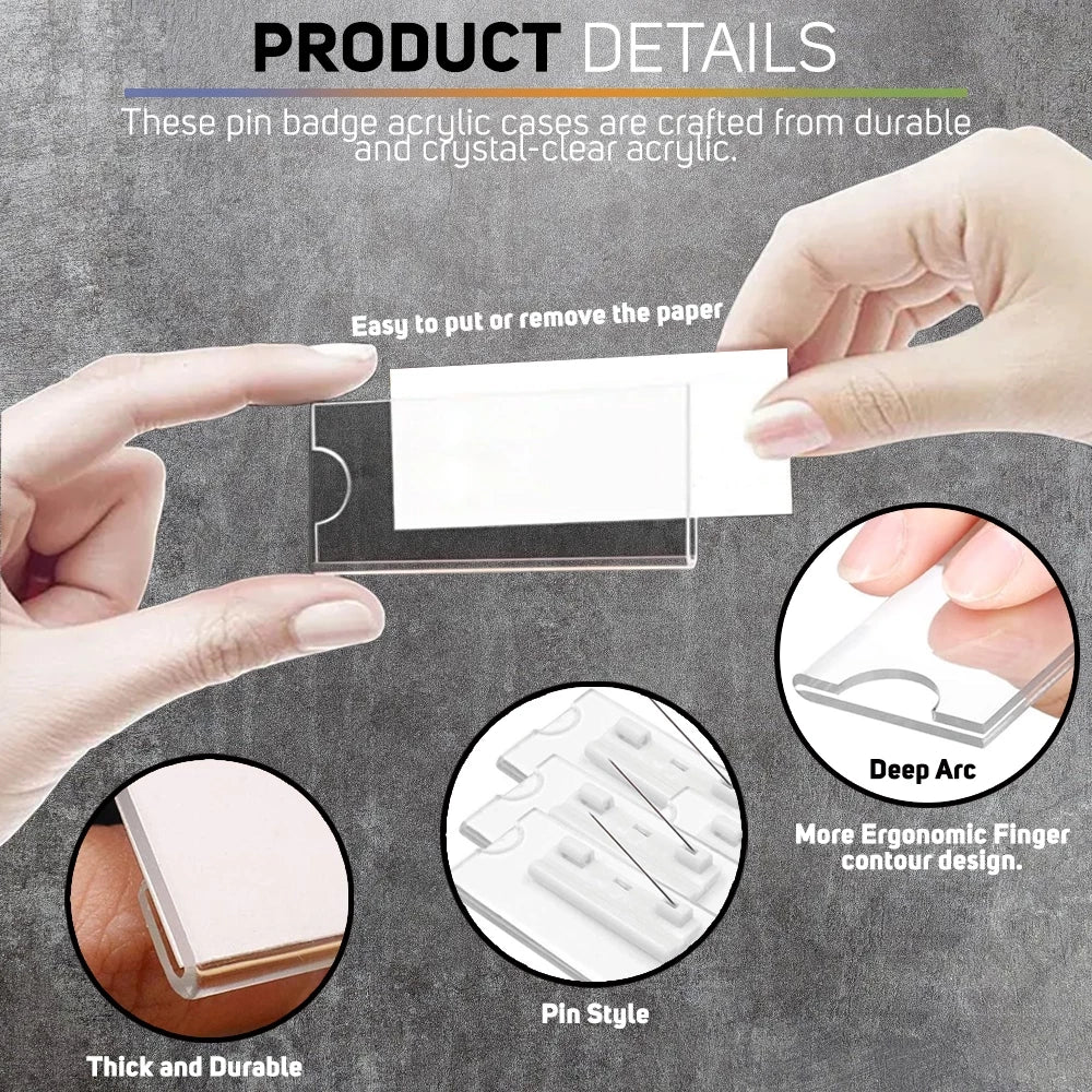 Insertable BLANK Acrylic NAMEPLATE (70×25mm)