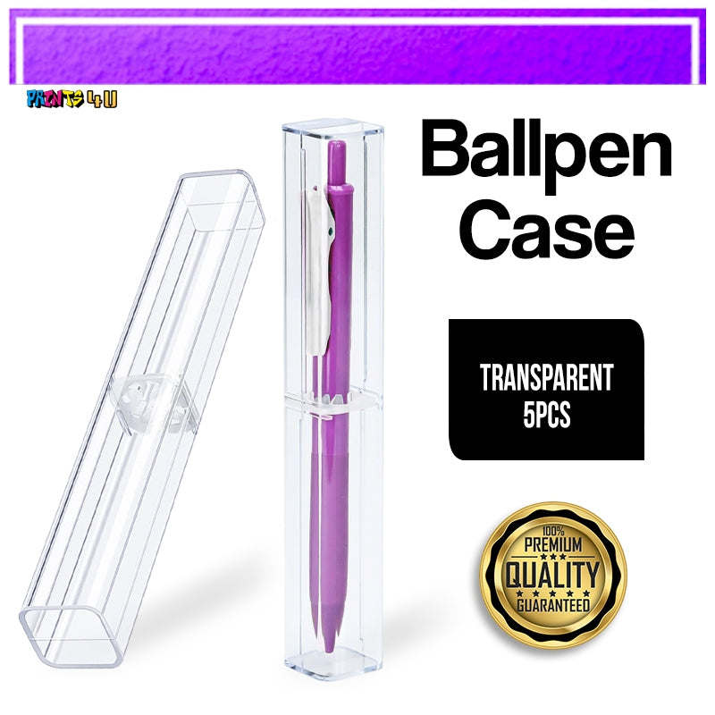 Transparent Single Ballpen Case Clear Acrylic Ballpoint Pen Case for Giveaways