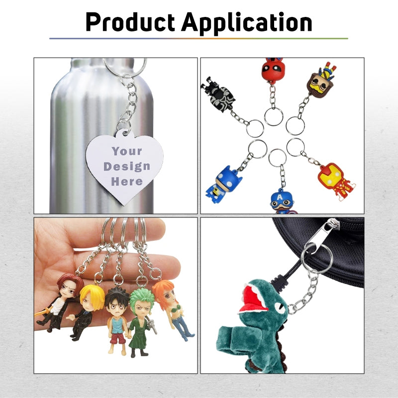 50pcs 25mm Split Key Ring with free Jump Ring for DIY Keychain Silver Keyrings