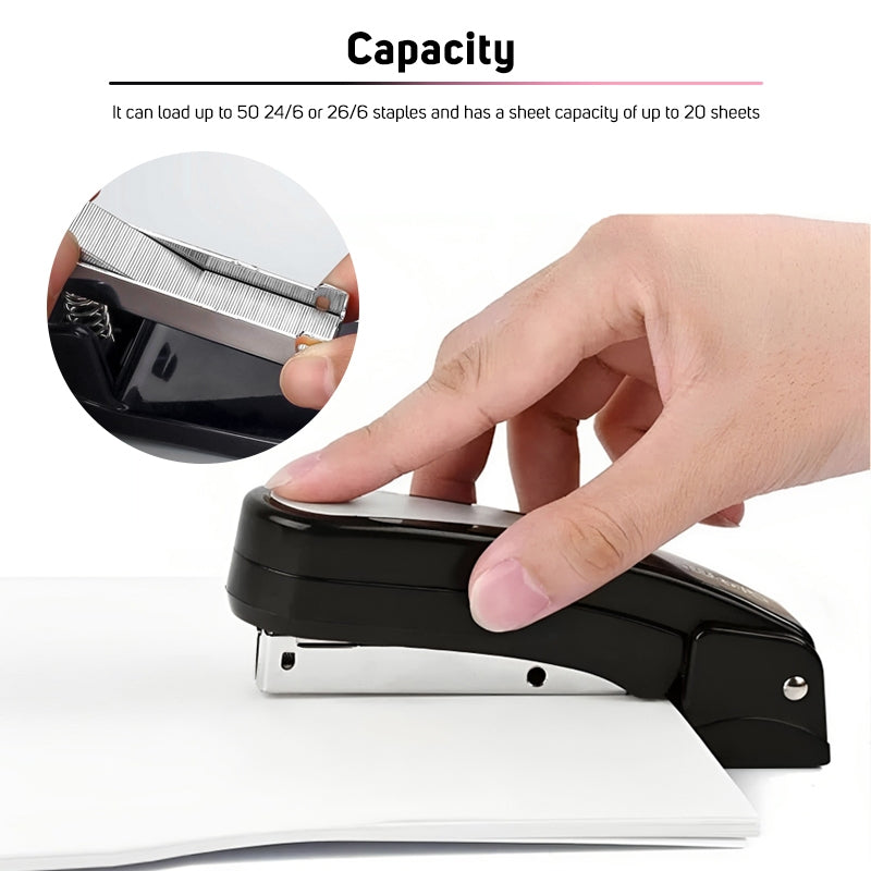 360 Stapler Rotation Heavy Duty Stapler 24/6 Staples Effortless Long Paper Swivel Stapler KW-TRIO