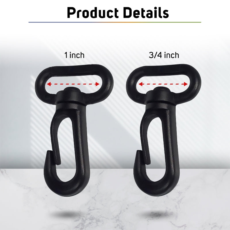 Black Plastic ID Hook for Lanyards and Lace Accessories 100pcs/pack