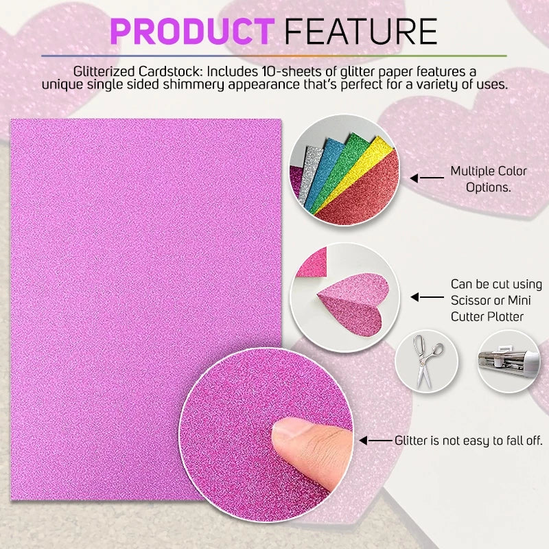 Glittered Cardstock 250GSM (10sheets)