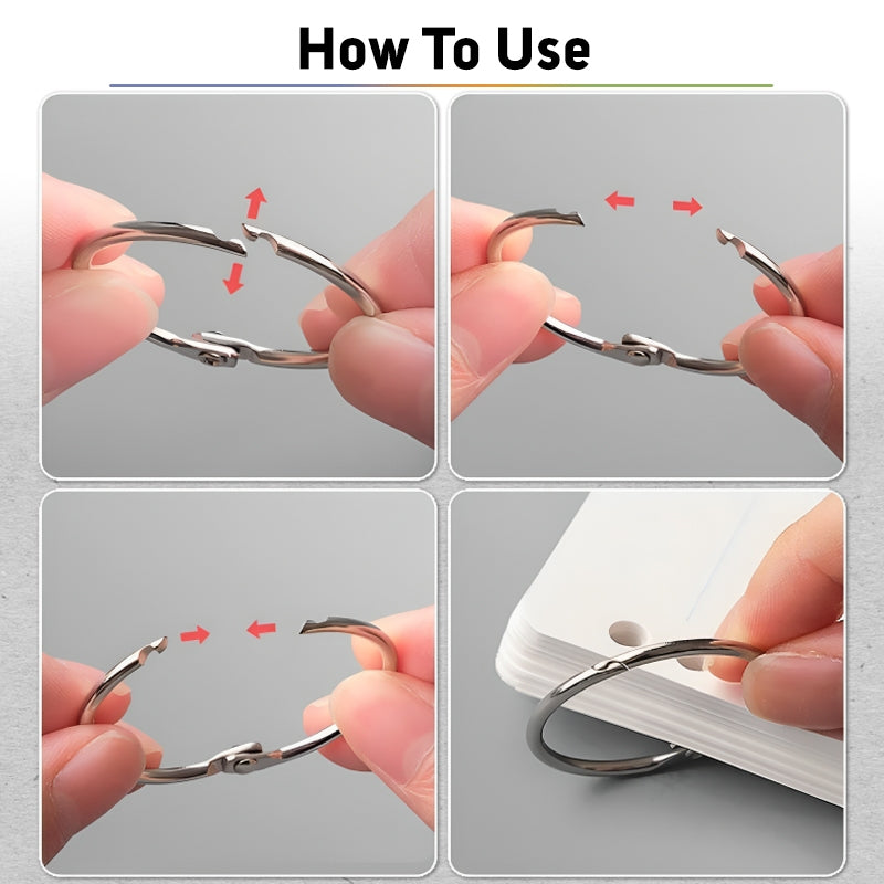 Metal Loose Leaf Book Binder Hoop Ring Handwork Multifunctional Keychain Circle Photo Album