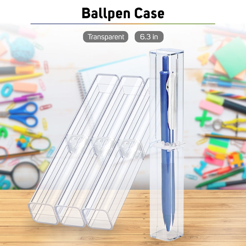 Transparent Single Ballpen Case Clear Acrylic Ballpoint Pen Case for Giveaways