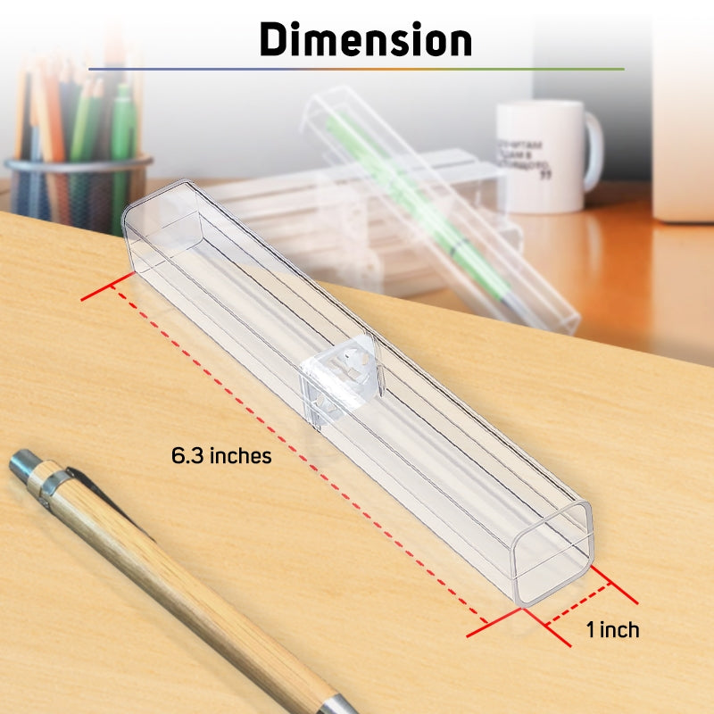 Transparent Single Ballpen Case Clear Acrylic Ballpoint Pen Case for Giveaways