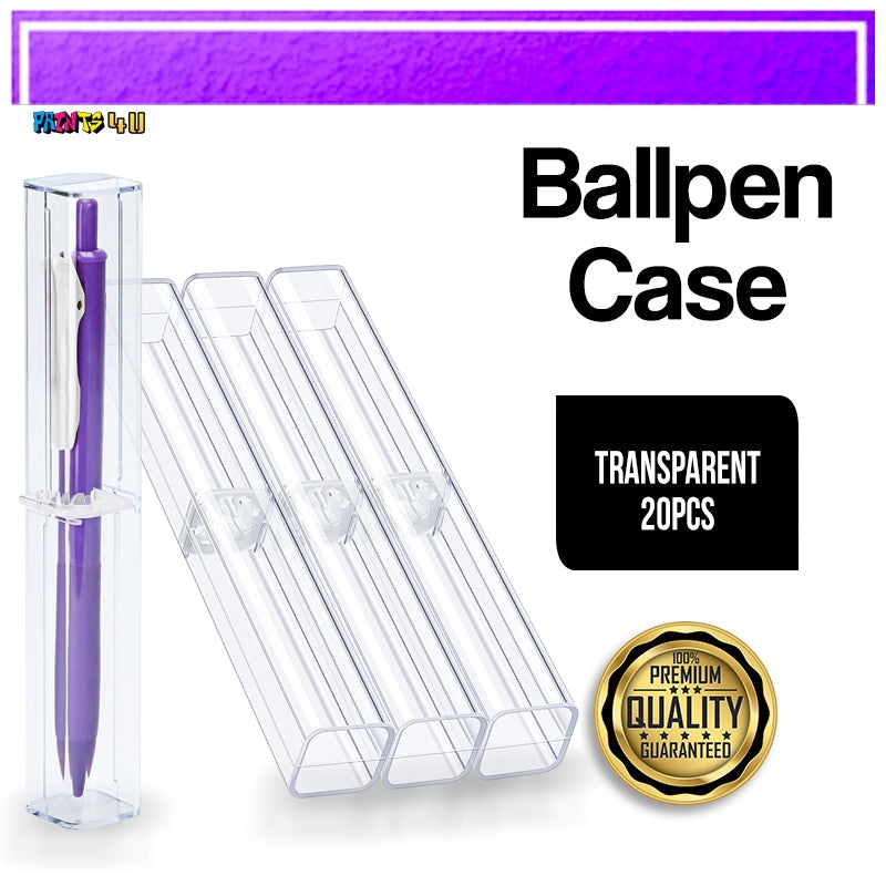 Transparent Single Ballpen Case Clear Acrylic Ballpoint Pen Case for Giveaways