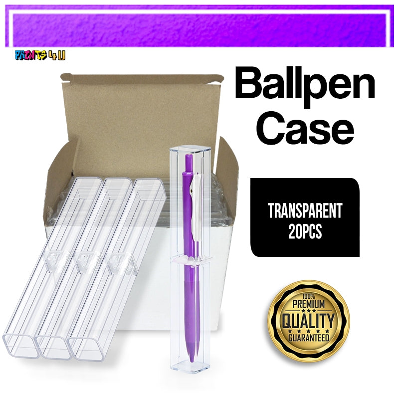 Transparent Single Ballpen Case Clear Acrylic Ballpoint Pen Case for Giveaways