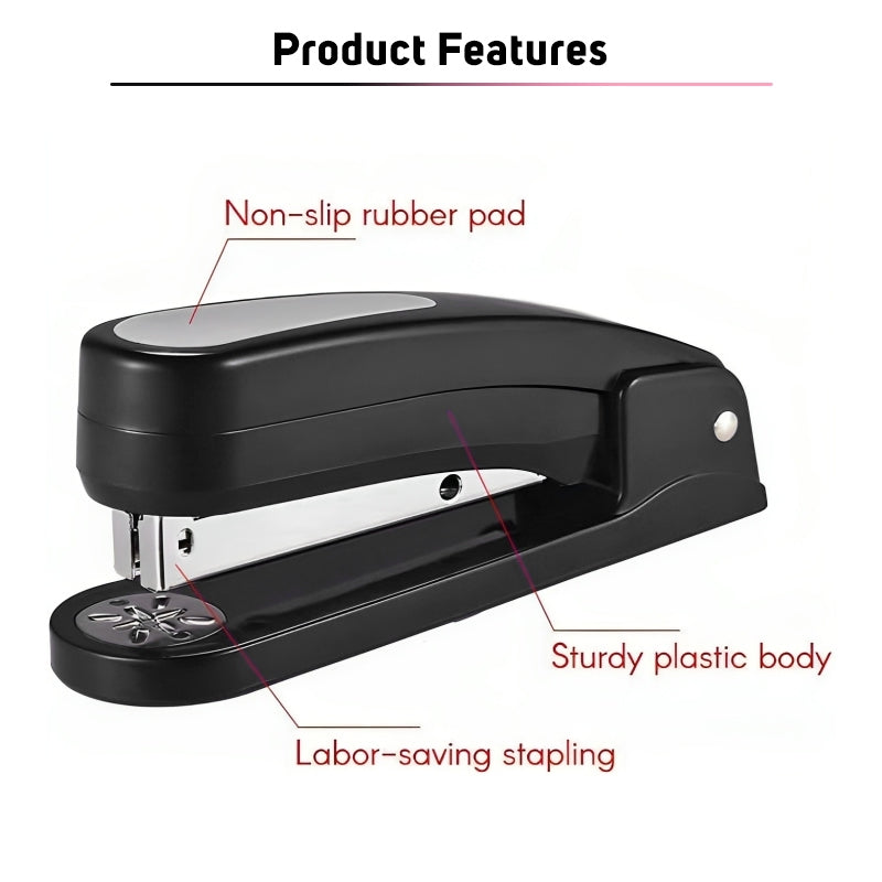 360 Stapler Rotation Heavy Duty Stapler 24/6 Staples Effortless Long Paper Swivel Stapler KW-TRIO