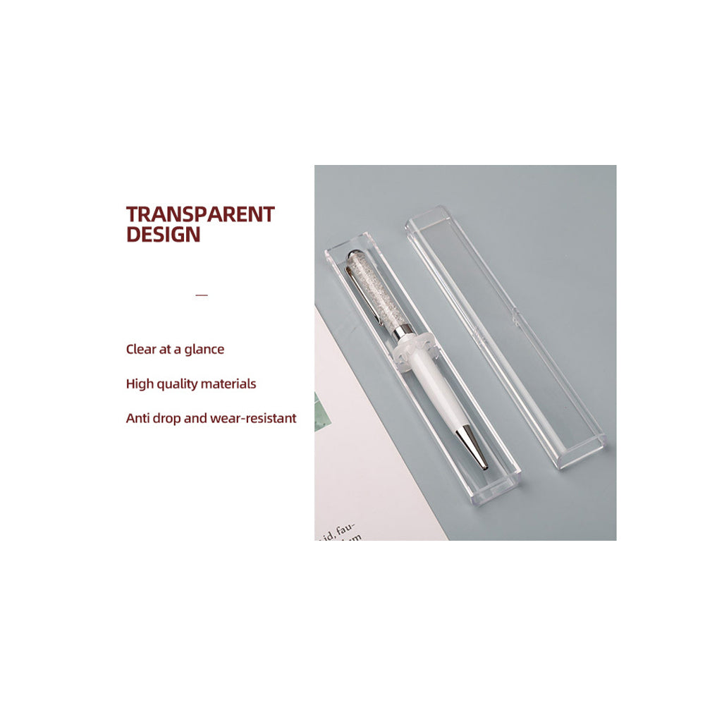 Transparent Single Ballpen Case Clear Acrylic Ballpoint Pen Case for Giveaways