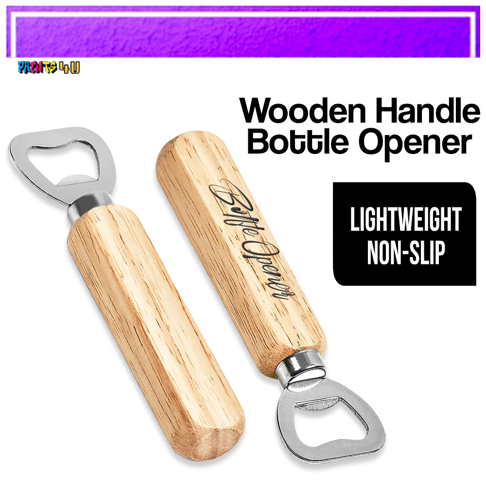 Solid Wood Handle Stainless Steel Bottle Opener