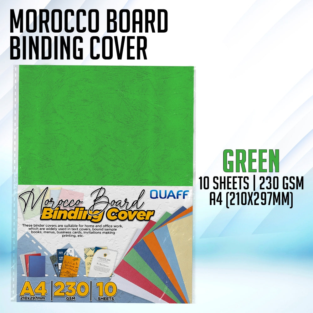 Quaff Morocco Board Paper Binding Cover 230GSM 10Sheets Textured Cover