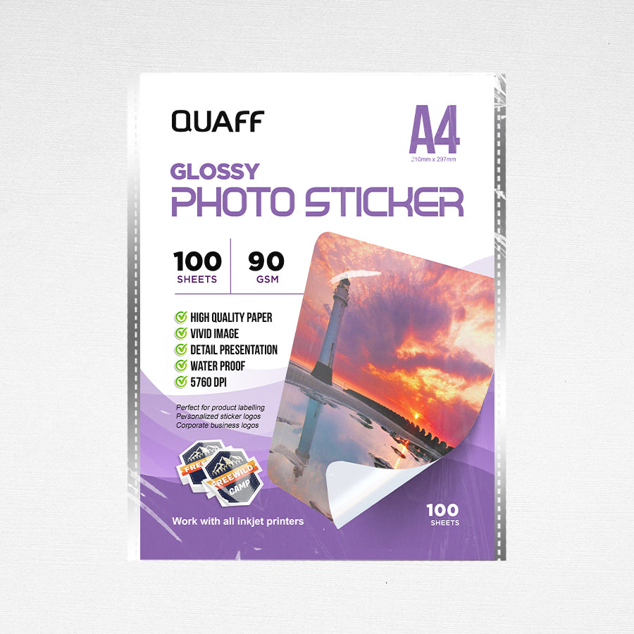 Glossy Photo Sticker A4 Size