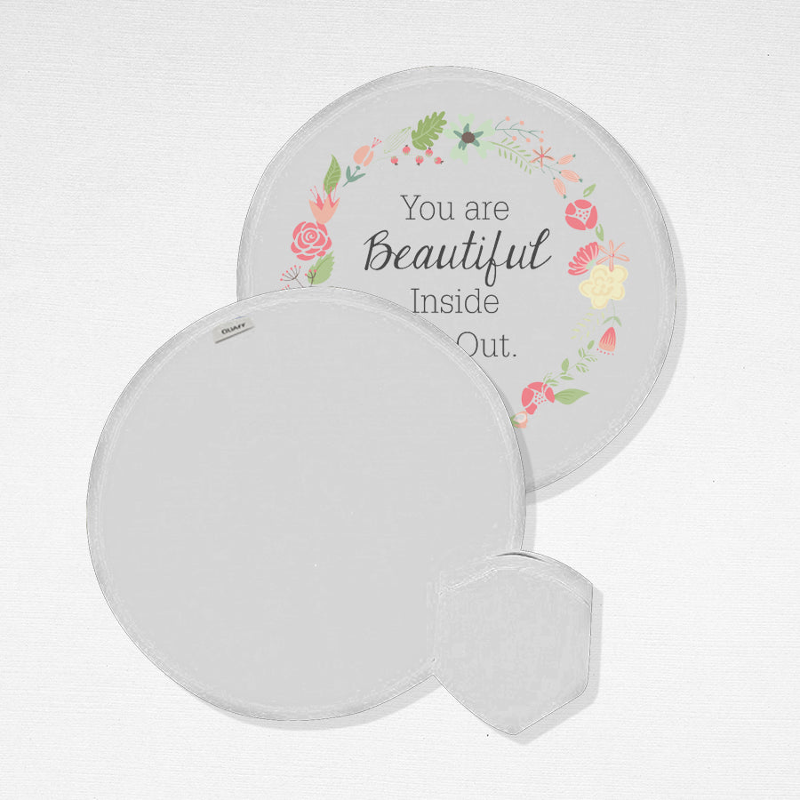 Sublimation Foldable Round Fan Full Color White 100 Pcs