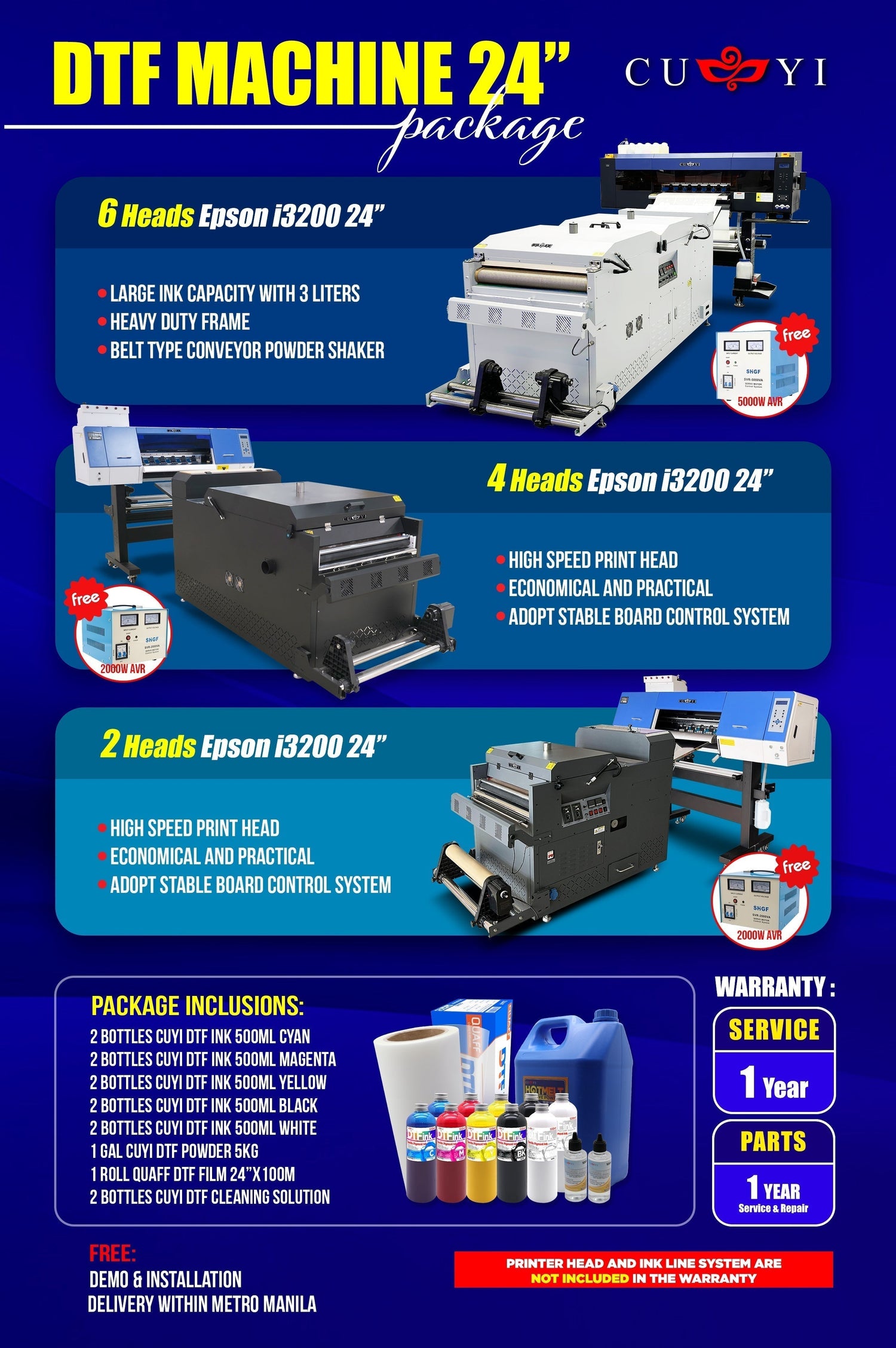 CUYI DTF Machine 24” Package
