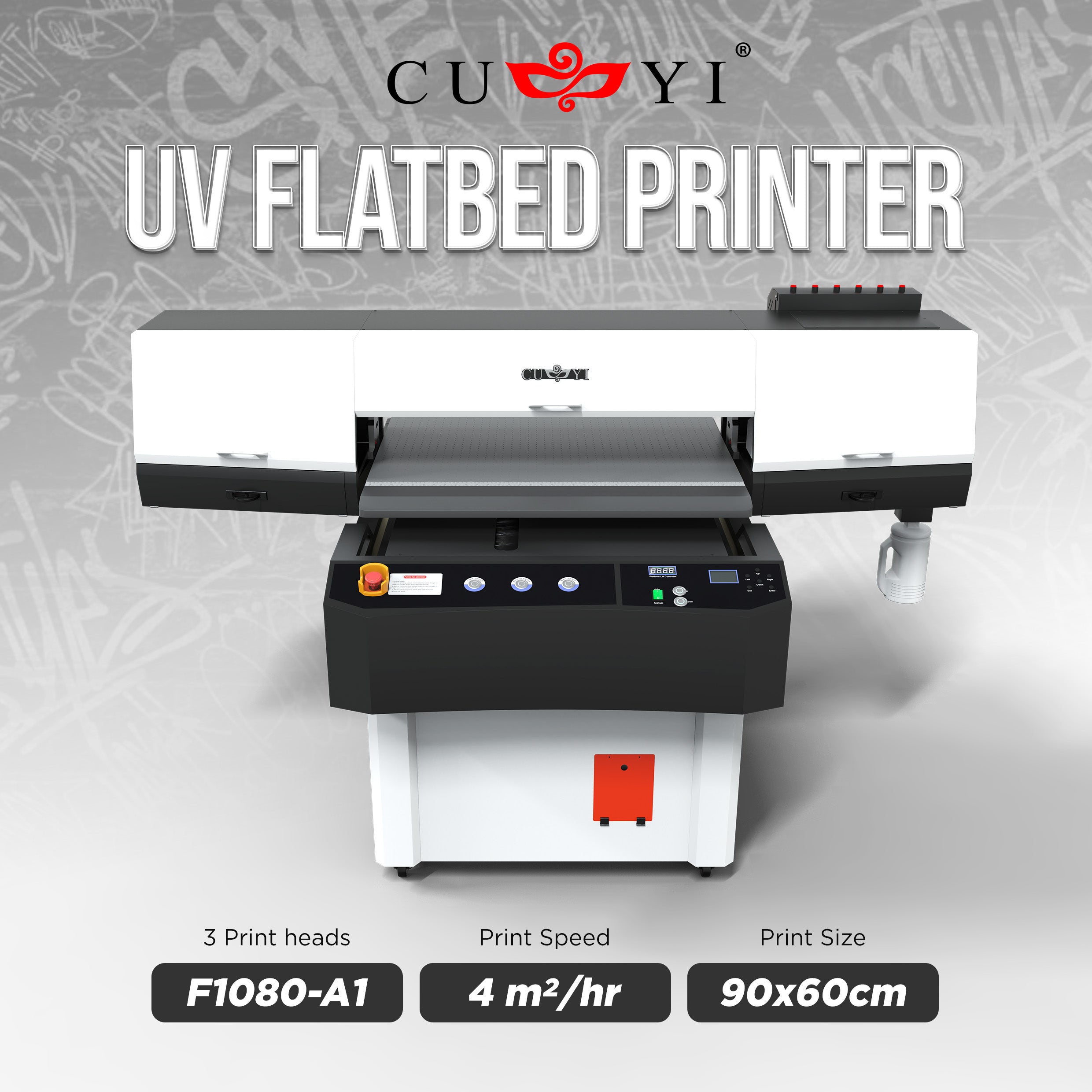 CUYI 9060 UV Flatbed Printer 3 HEADS F1080-A1🆕