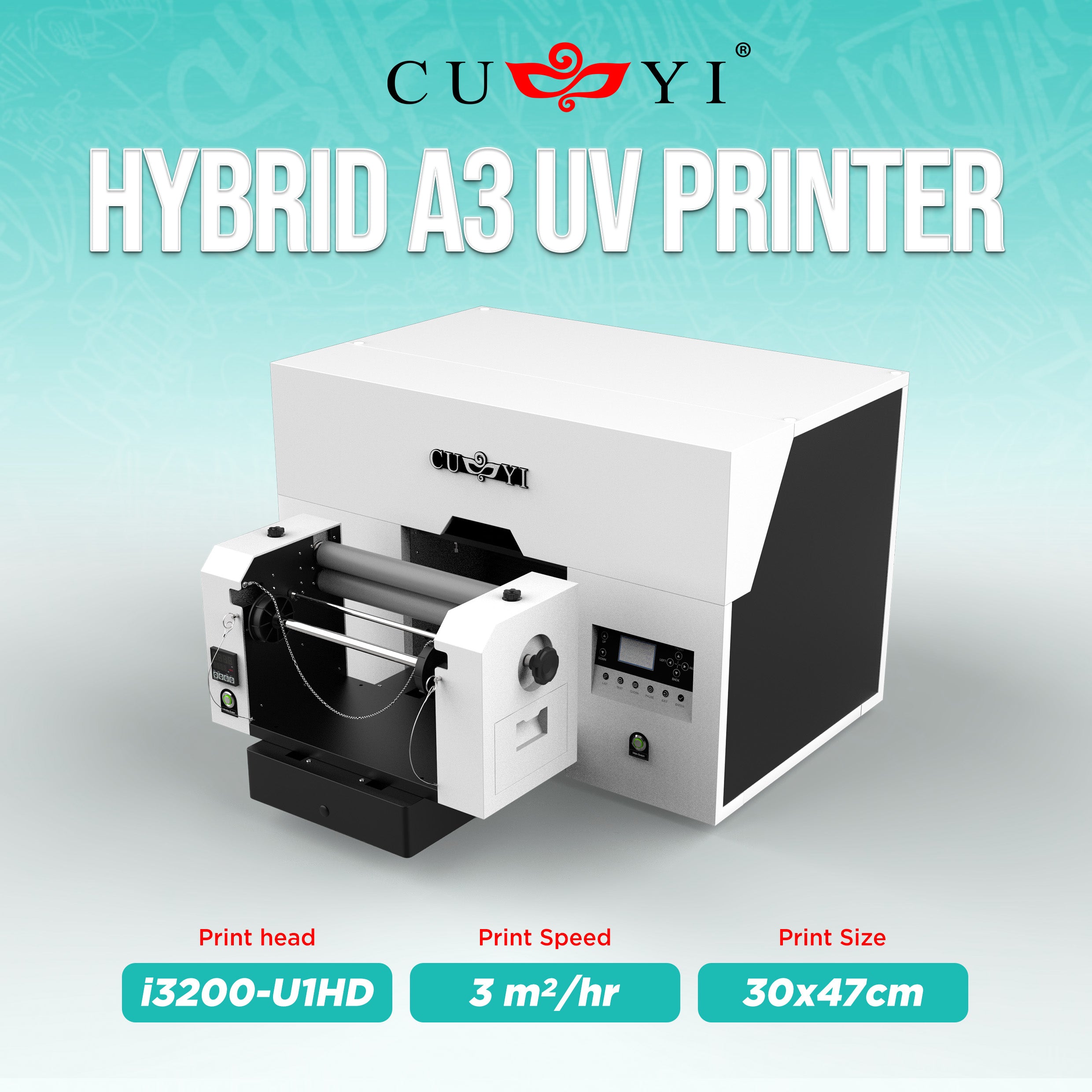 Cuyi 4in1 A3 UV Printer i3200(8)-U1HD 🆕
