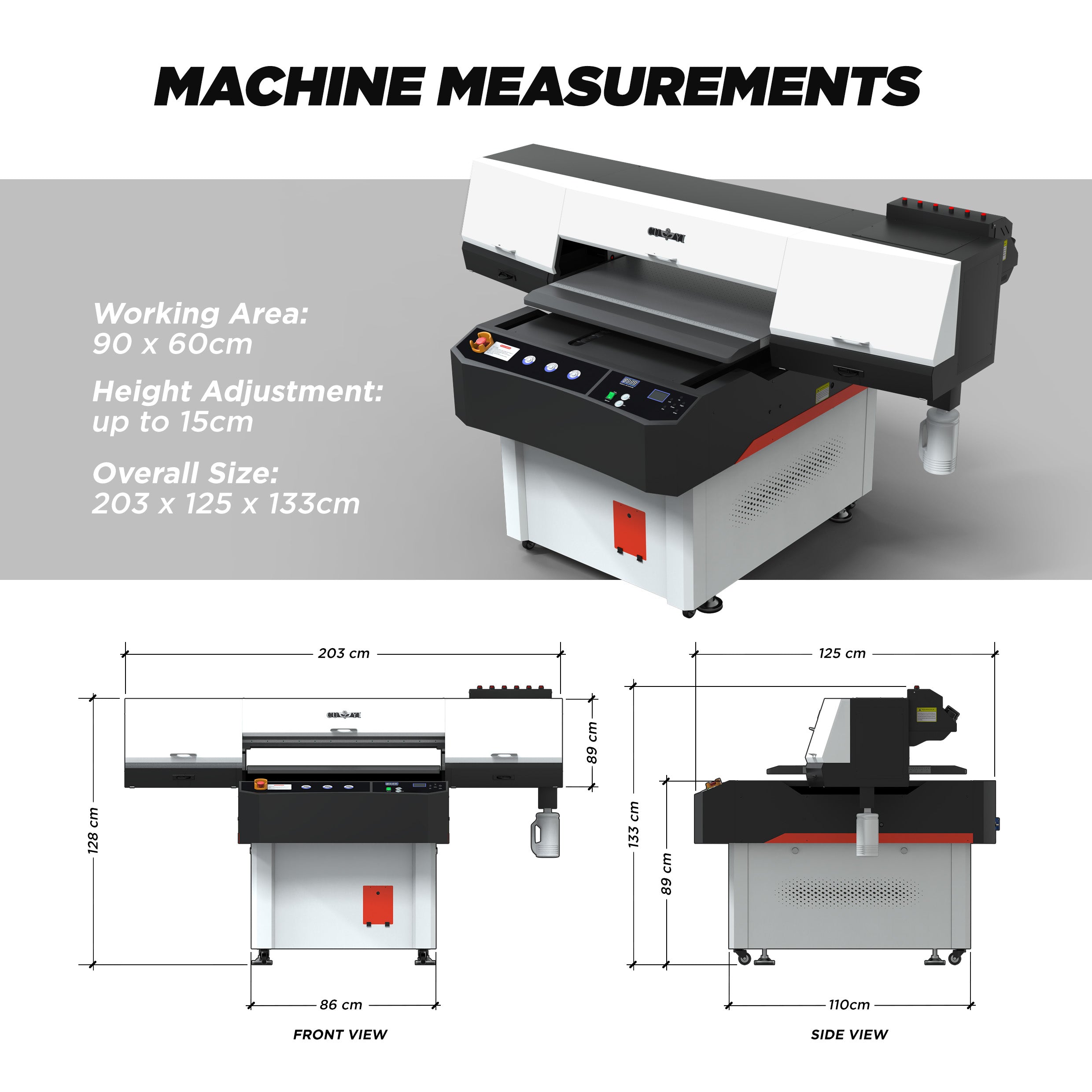 CUYI 9060 UV Flatbed Printer 3 HEADS F1080-A1🆕