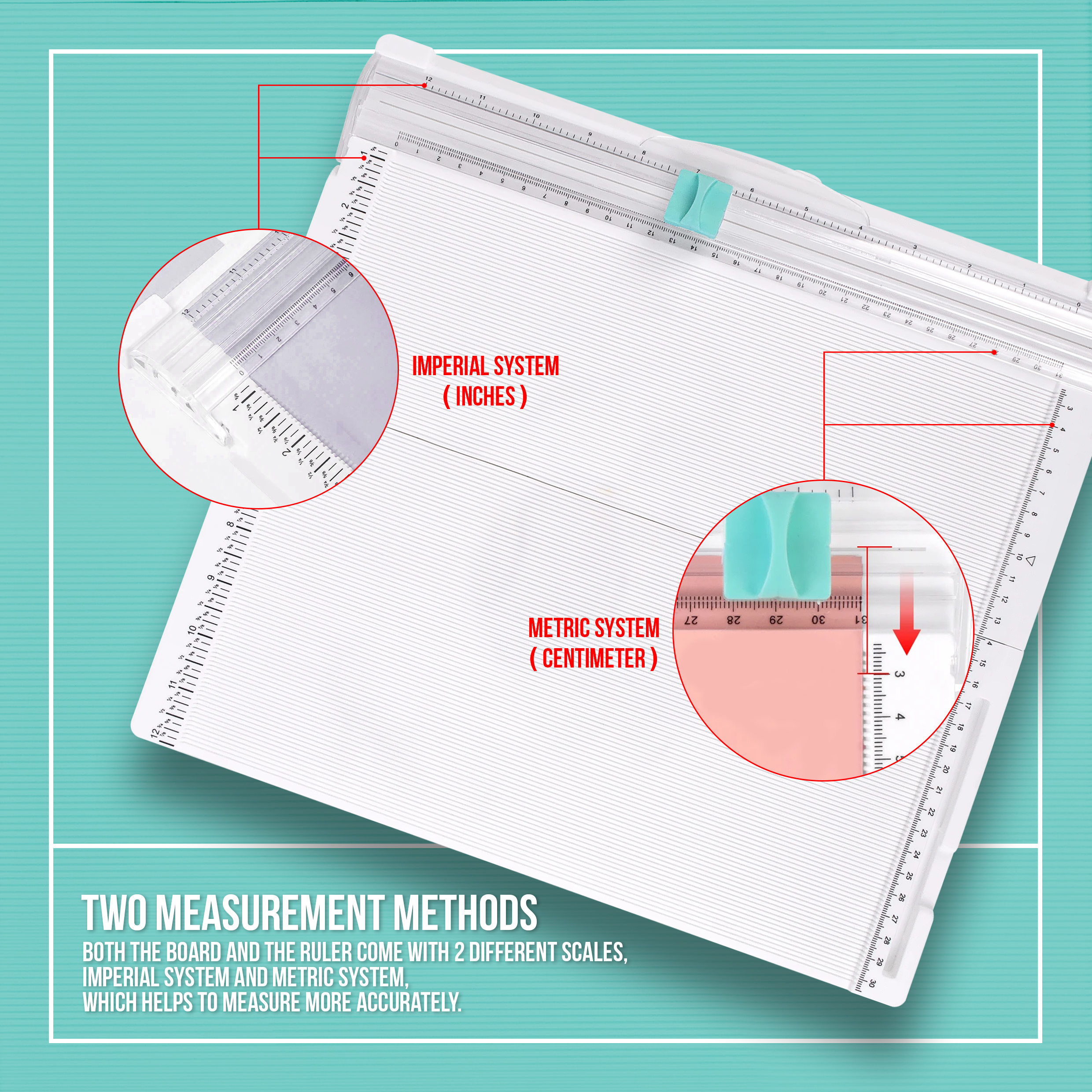 2in1 Folding Paper Cutter Scoring Board