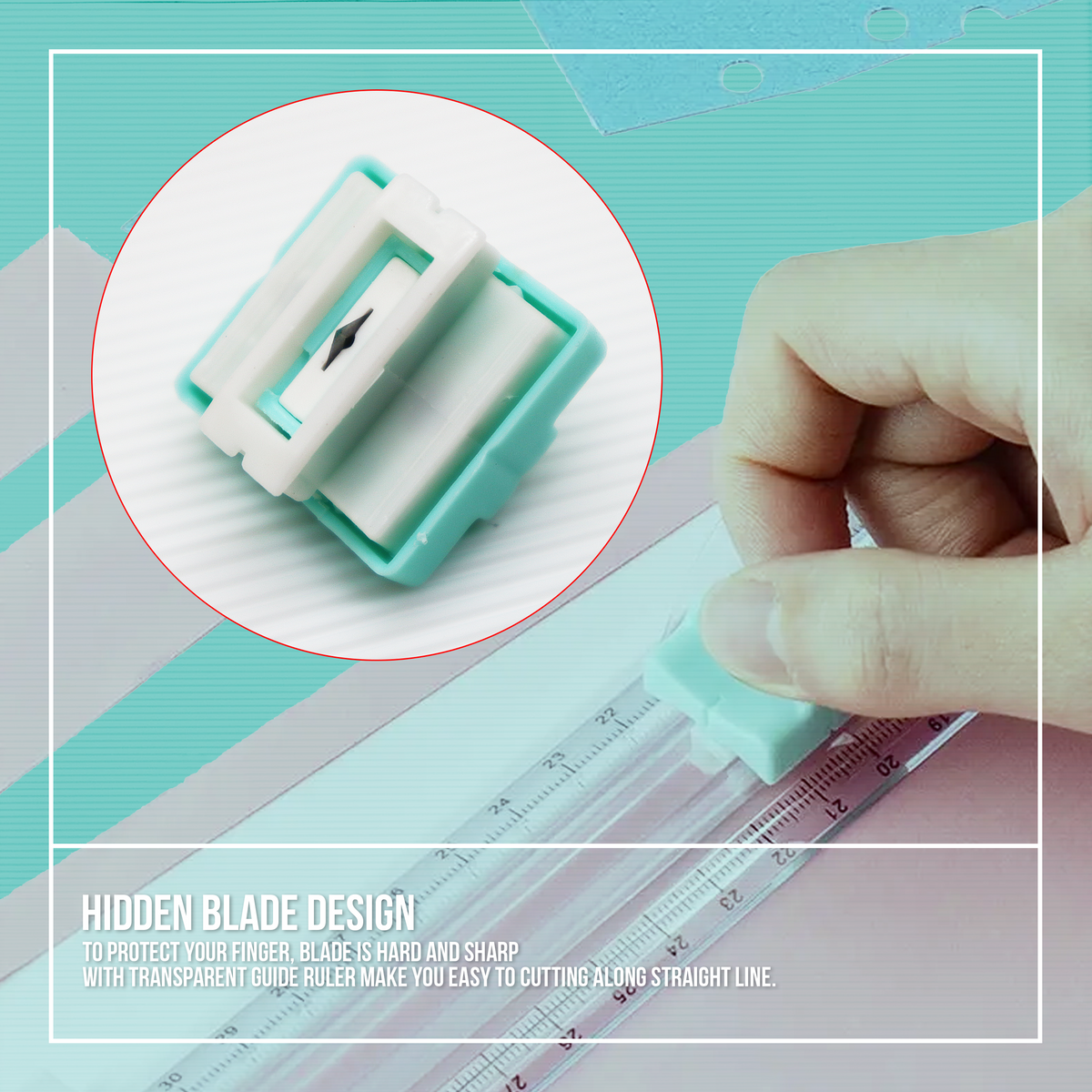 Paper Cutter Board Ruler 2in1 Folding Paper Cutter Scoring Board