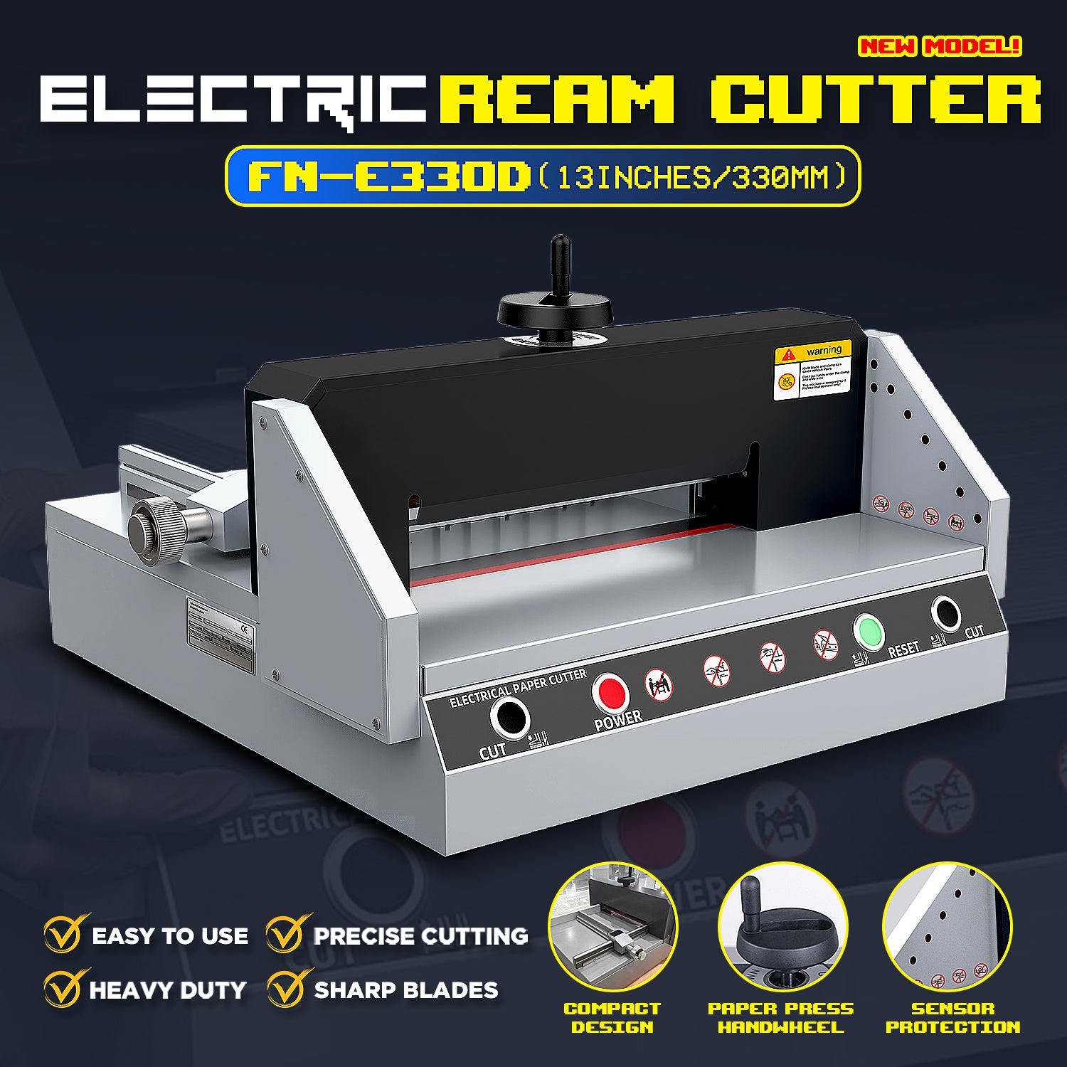 A3 Electric Ream Cutter Machine (330mm/13in) FN-E330D