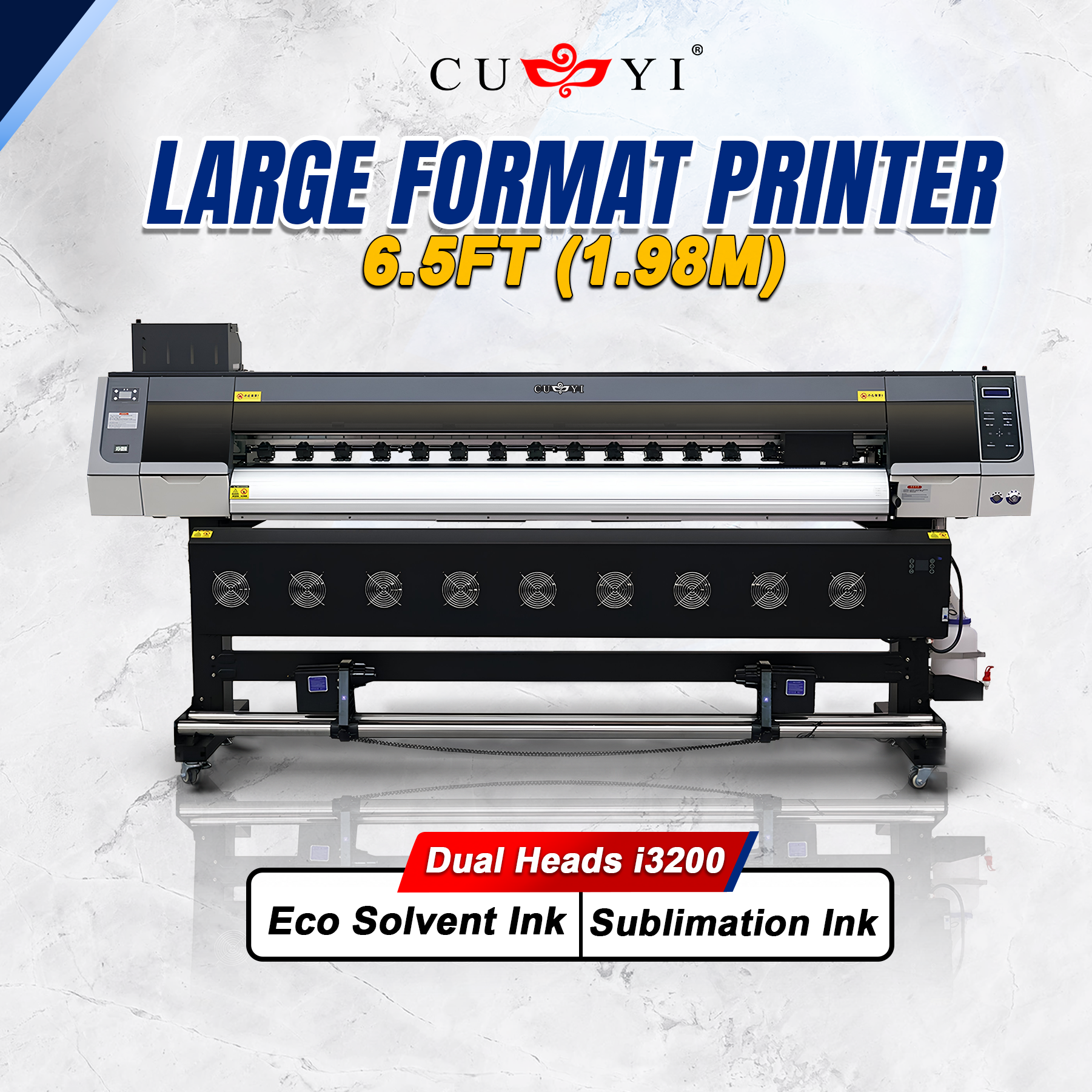 Large Format Printer 6.5 FT(1.83M) (i3200 Dual Head)🆕