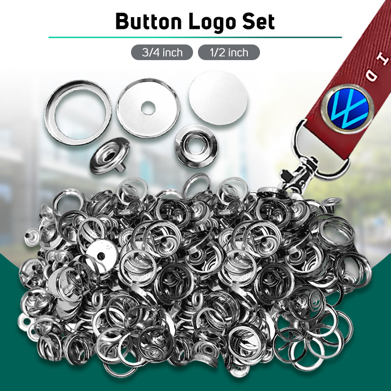 ID Button Logo Set 1/2 Inch & 3/4 inch [100 Sets]