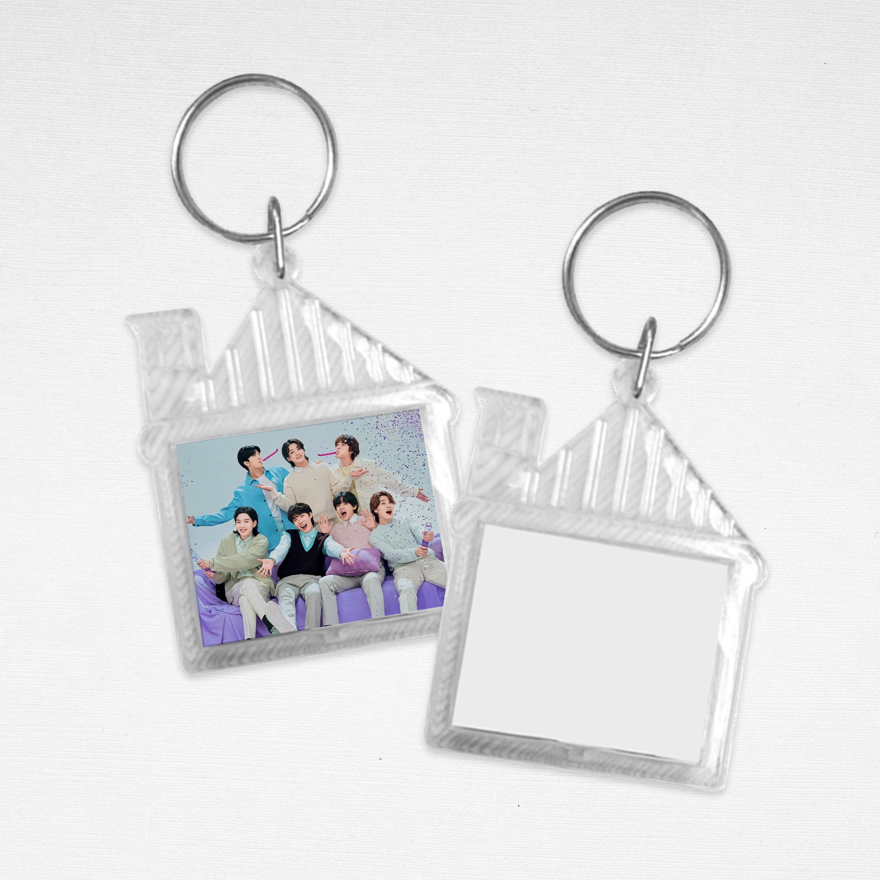 Photo Insert Acrylic Keychain Openable Key Chain 100 Pcs Pack