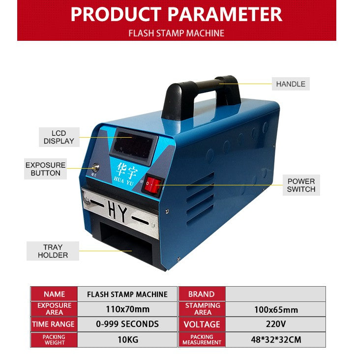 Photosensitive Flash Exposure Stamp Machine For Rubber Making