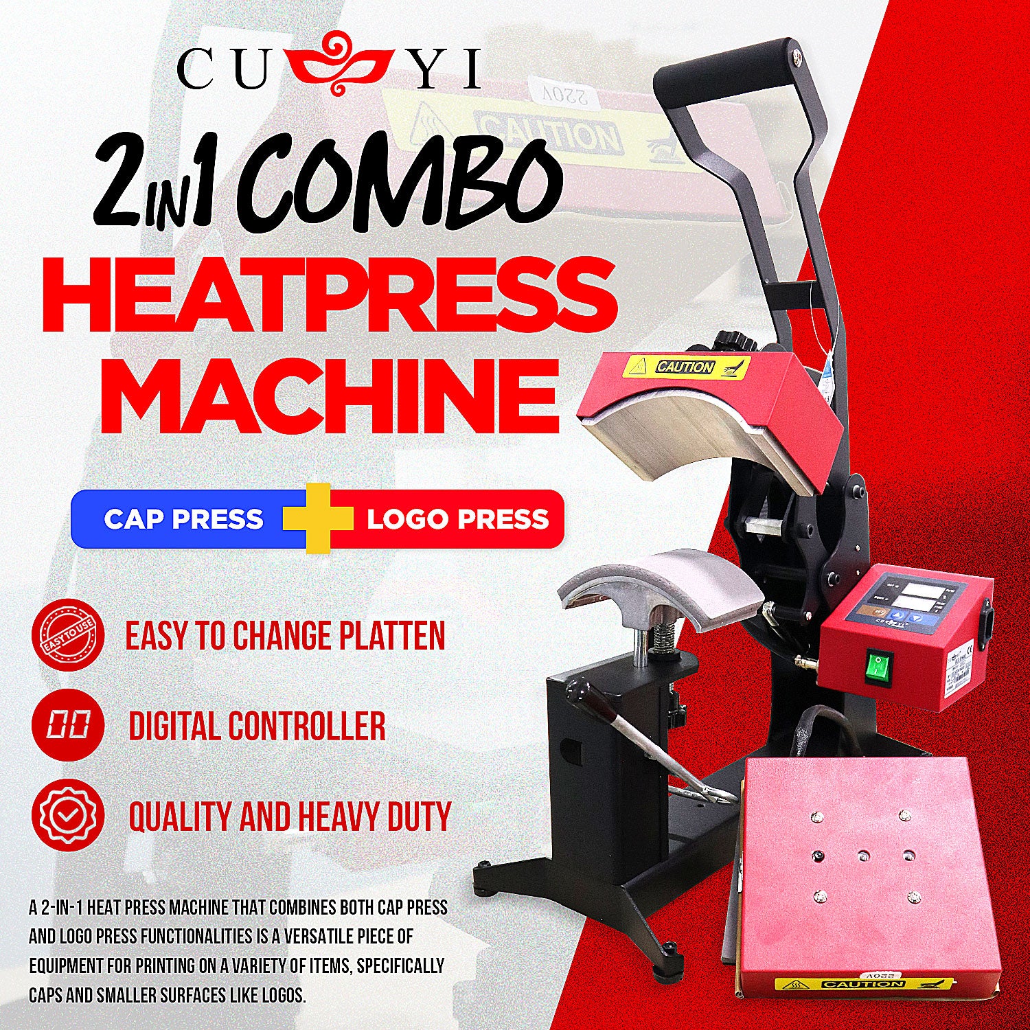 Cuyi 2IN1 Combo Heat Press🆕