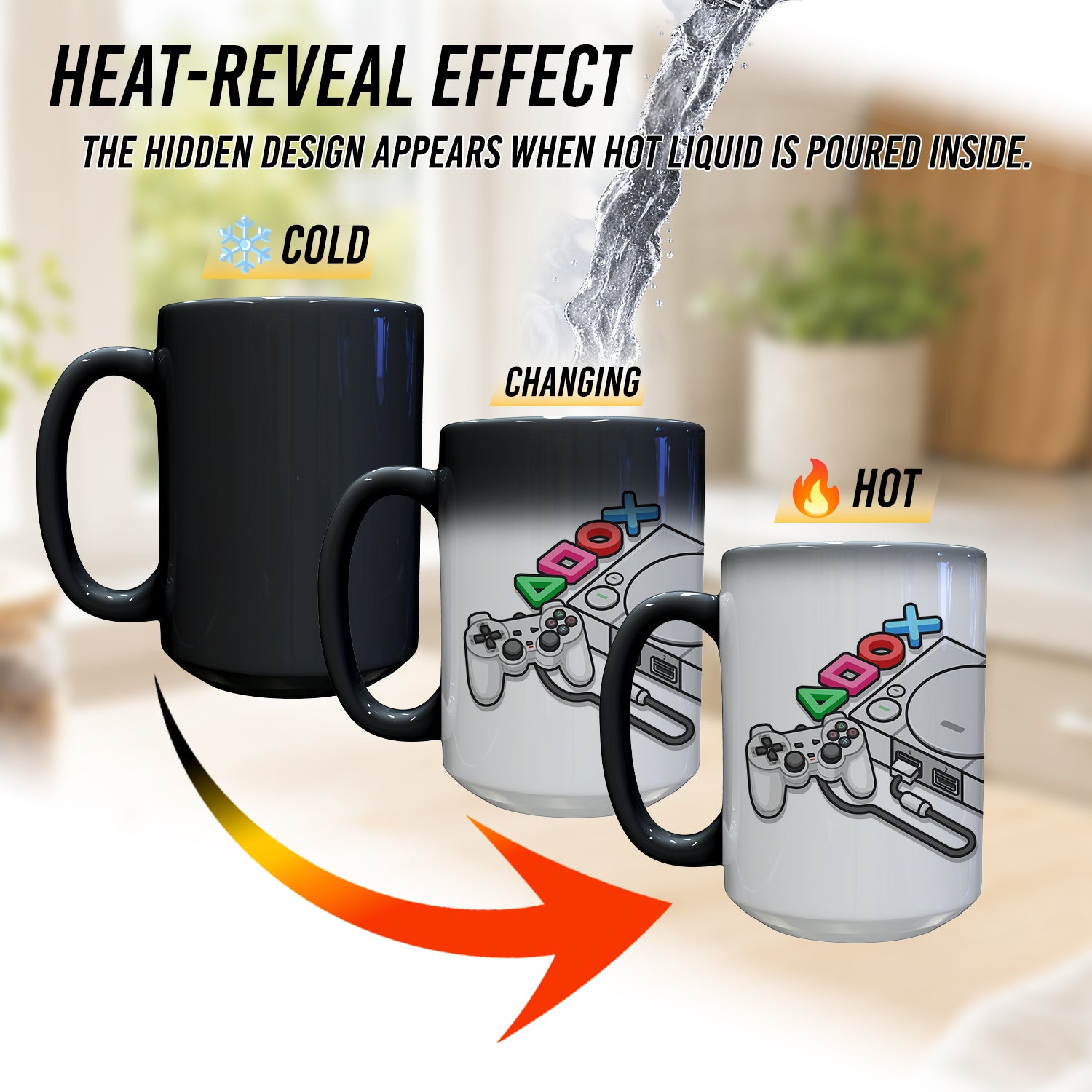 Quaff Big Magic Mug Black(Glossy) 15OZ