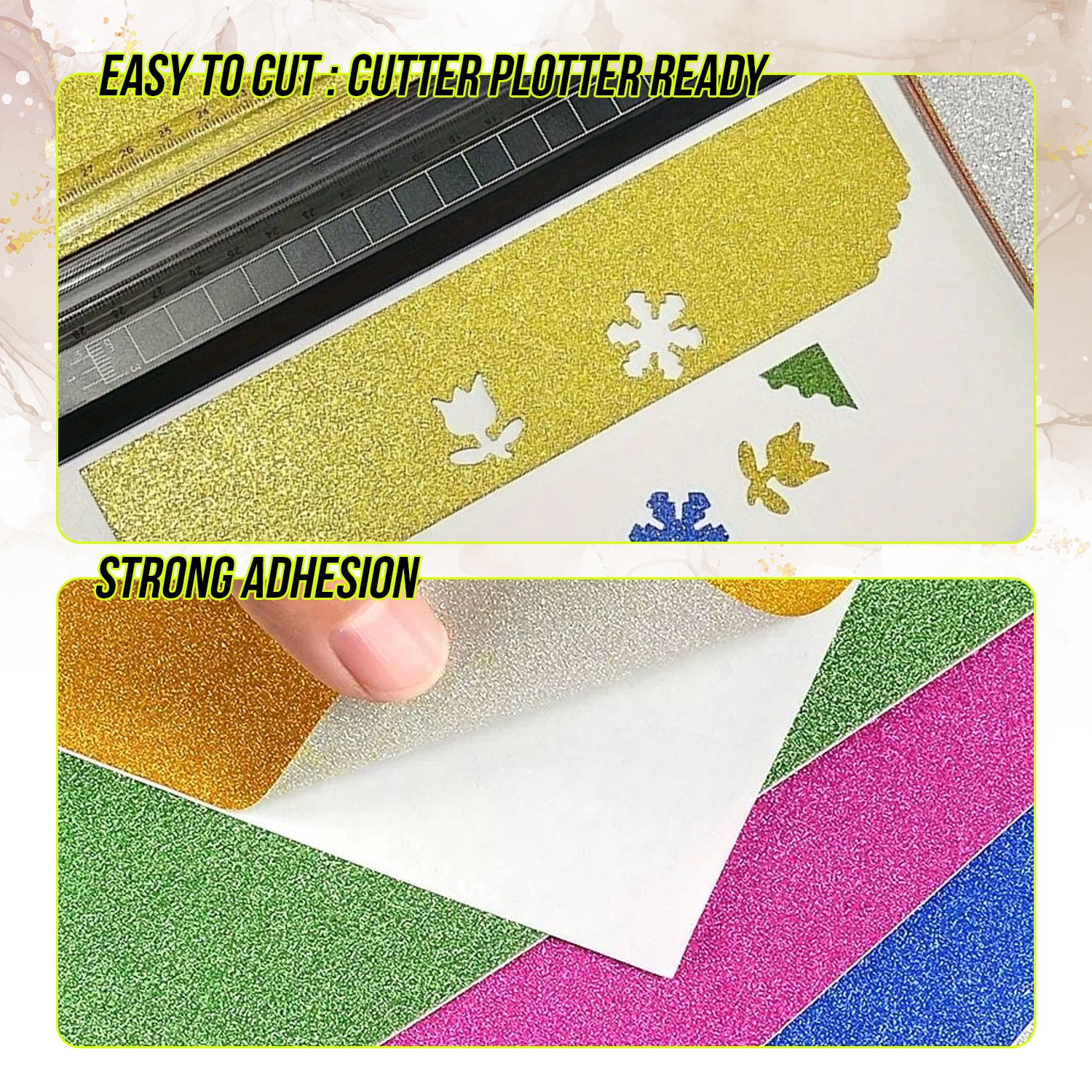 QUAFF Glitterized Sticker Paper (20 sheets/pack)