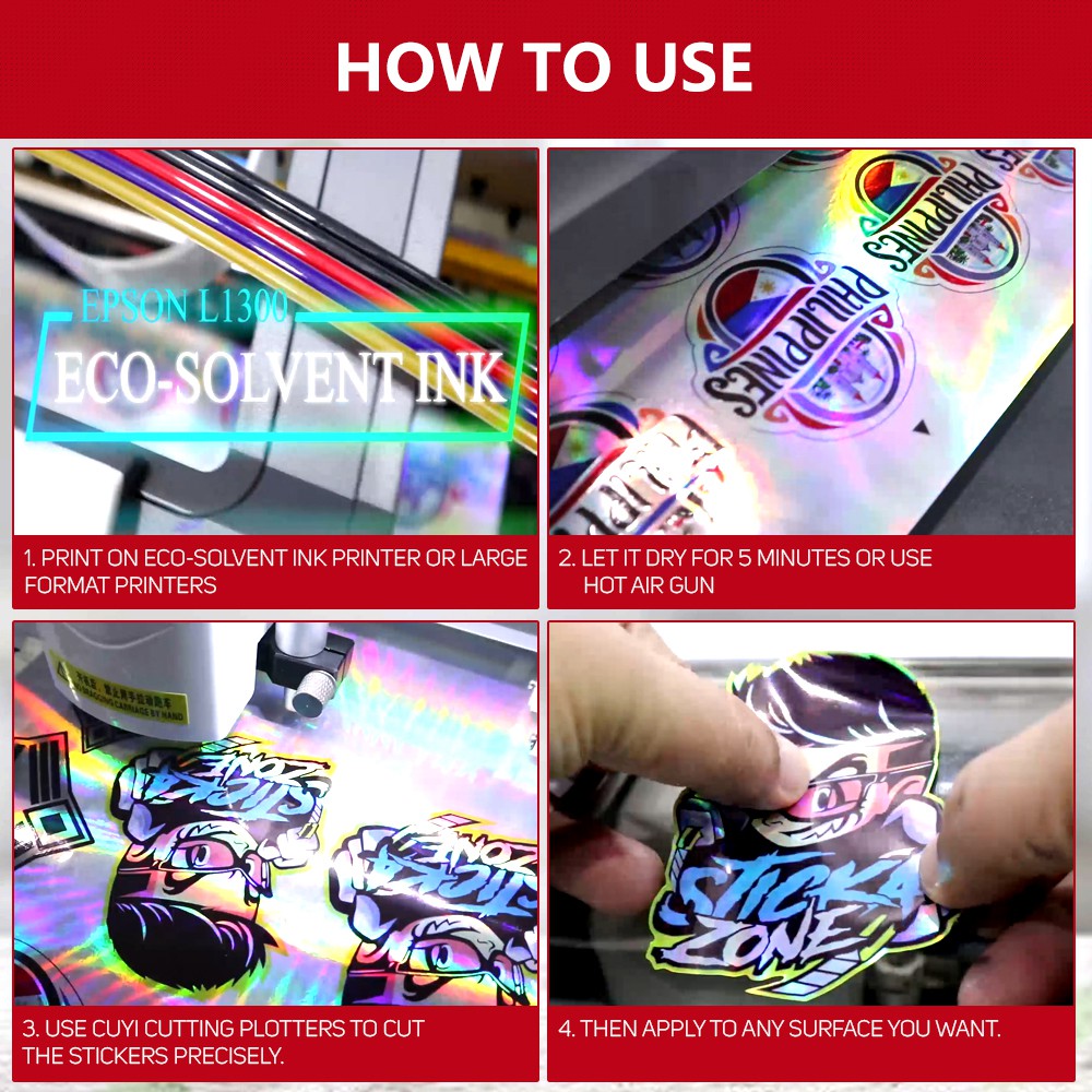 Quaff Eco-Solvent Printable Car Sticker Spectrum Reflective 24"X10meters