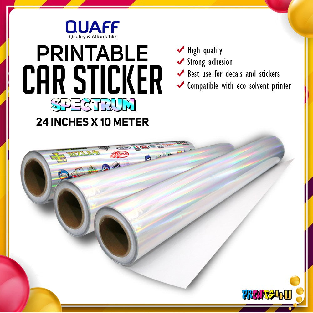 Quaff Eco-Solvent Printable Car Sticker Spectrum Reflective 24"X10meters
