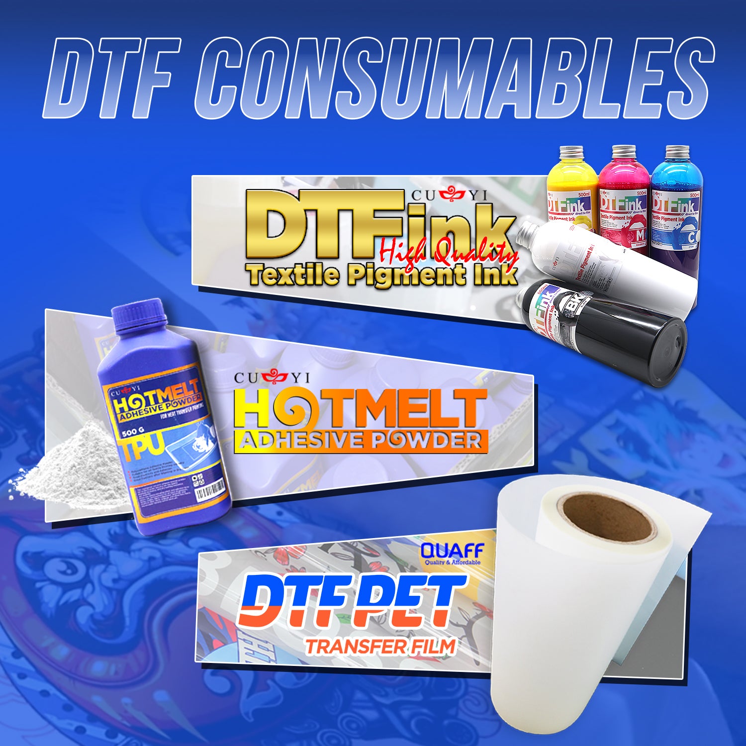 QUAFF DTF Film Roll（13in *100m）