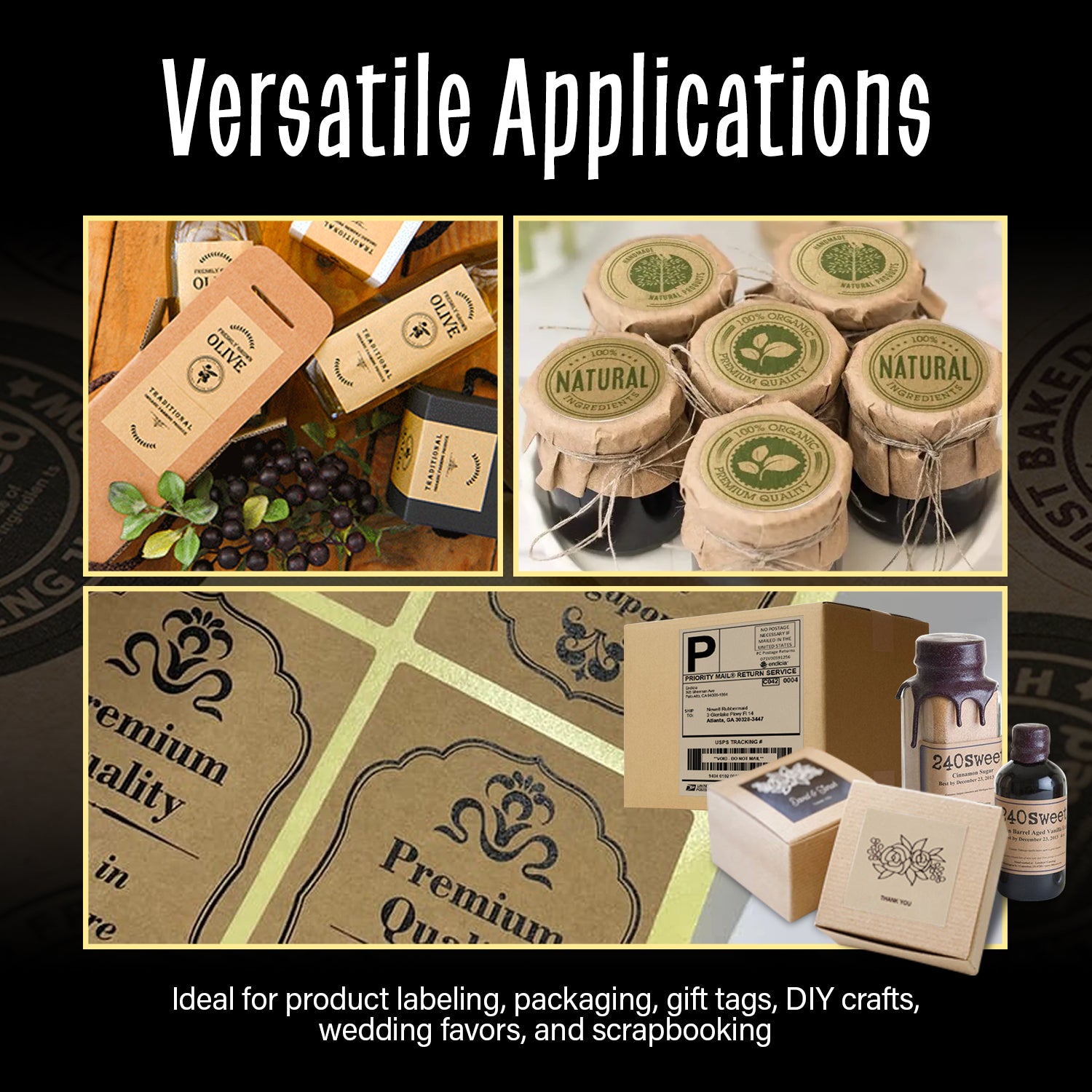 Kraft Sticker Paper DARK & LIGHT