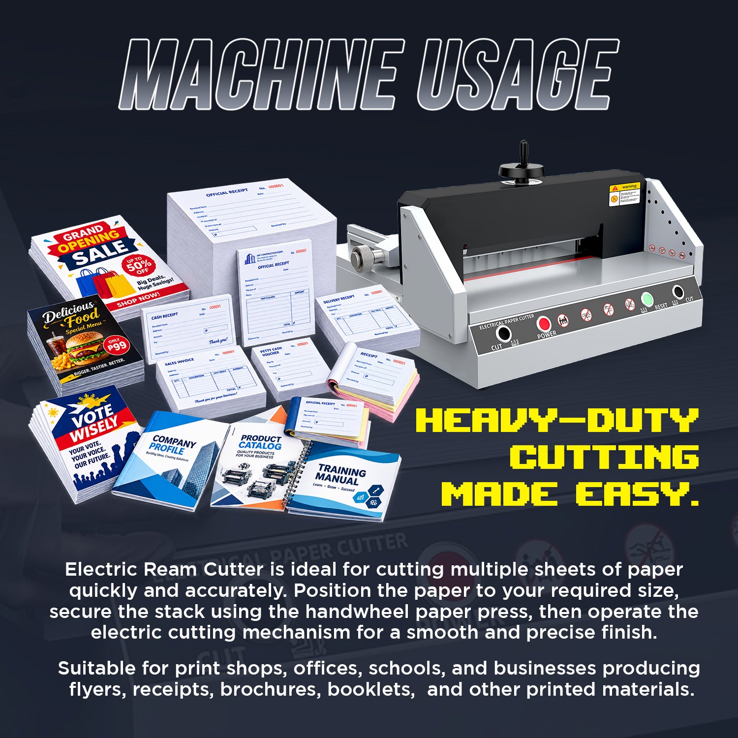 A3 Electric Ream Cutter Machine (330mm/13in) FN-E330D