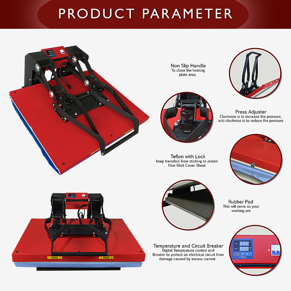 CUYI (80*100CM) HEAVY DUTY DRAWER TYPE High Press Red WITH STAND