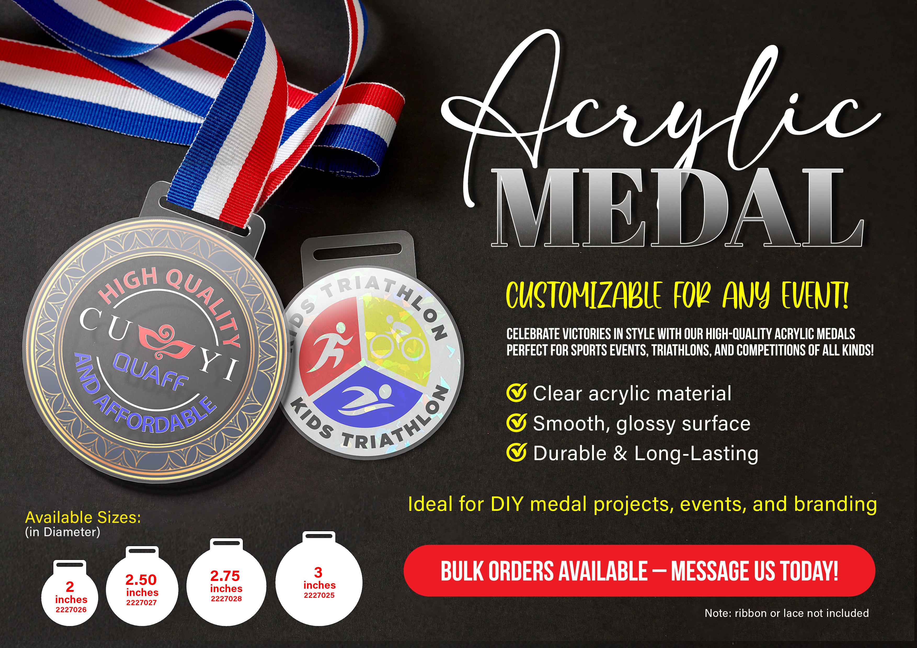 3mm Acrylic Medal
