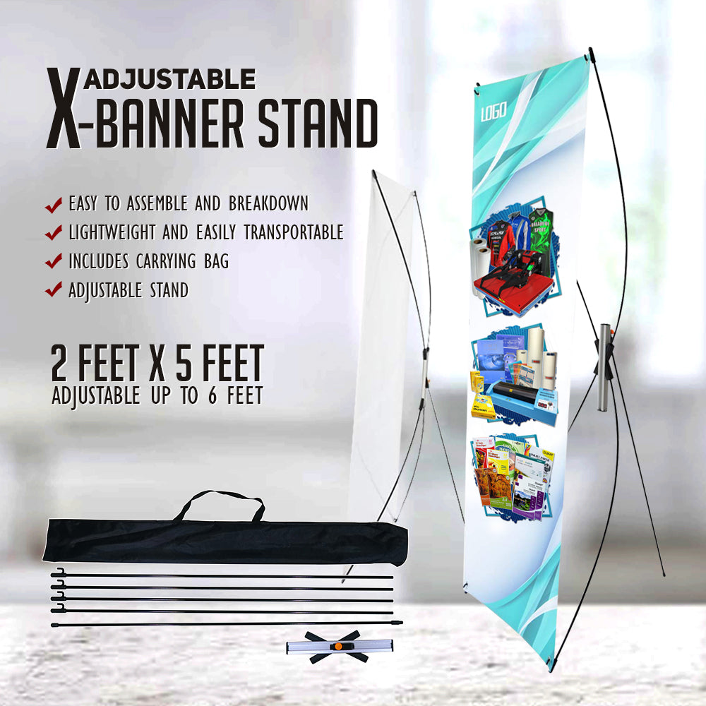 ADJUSTABLE X-BANNER STAND (2ft x 5ft)